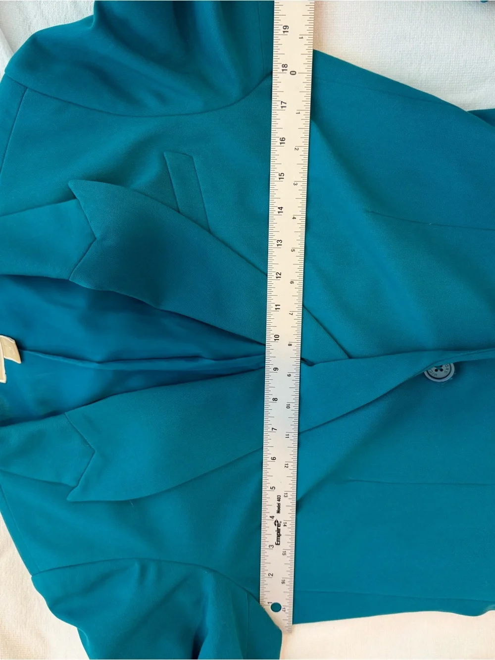 Michael Kors Teal Single-Button Tailored Blazer